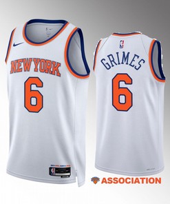 Quentin Grimes 6 New York Knicks White Jersey 2022-23 Association Edition Swingman