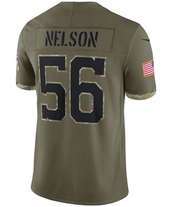 Quenton Nelson Indianapolis Colts 2022 Salute To Service Limited Jersey - Olive