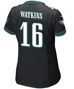 Quez Watkins 16 Philadelphia Eagles Super Bowl LVII Champions 2 Stars Women Game Jersey - Black