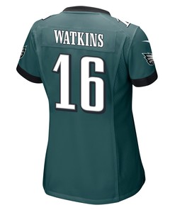 Quez Watkins 16 Philadelphia Eagles Super Bowl LVII Champions 2 Stars Women Game Jersey - Midnight Green