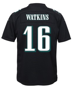 Quez Watkins 16 Philadelphia Eagles Super Bowl LVII Champions 2 Stars Youth Game Jersey - Black