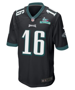 Quez Watkins 16 Philadelphia Eagles Super Bowl LVII Champions Men Game Jersey - Black