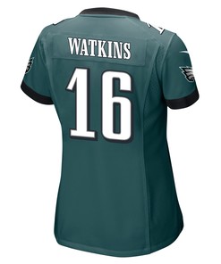 Quez Watkins 16 Philadelphia Eagles Super Bowl LVII Champions Women Game Jersey - Midnight Green