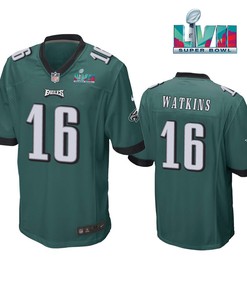 Quez Watkins 16 Philadelphia Eagles Super Bowl LVII Game Player Men Jersey - Green