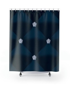 Quilted Look Bling Shower Curtain, Unique and Washable