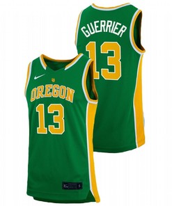 Quincy Guerrier 13 Oregon Ducks 2023 Retro College Basketball Men Jersey Green