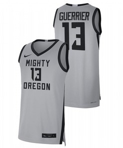 Quincy Guerrier 13 Oregon Ducks Mighty Limited Men Jersey College Basketball Grey