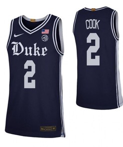 Quinn Cook 2 Duke Blue Devils Elite Basketball Men Jersey - Navy
