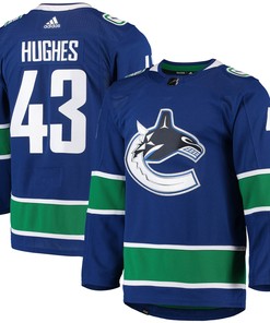 Quinn Hughes Vancouver Canucks Adidas Home Authentic Pro Player Jersey - Blue Nhl