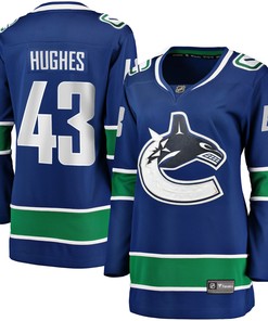 Quinn Hughes Vancouver Canucks Fanatics Branded Womens Home Breakaway Jersey - Blue Nhl