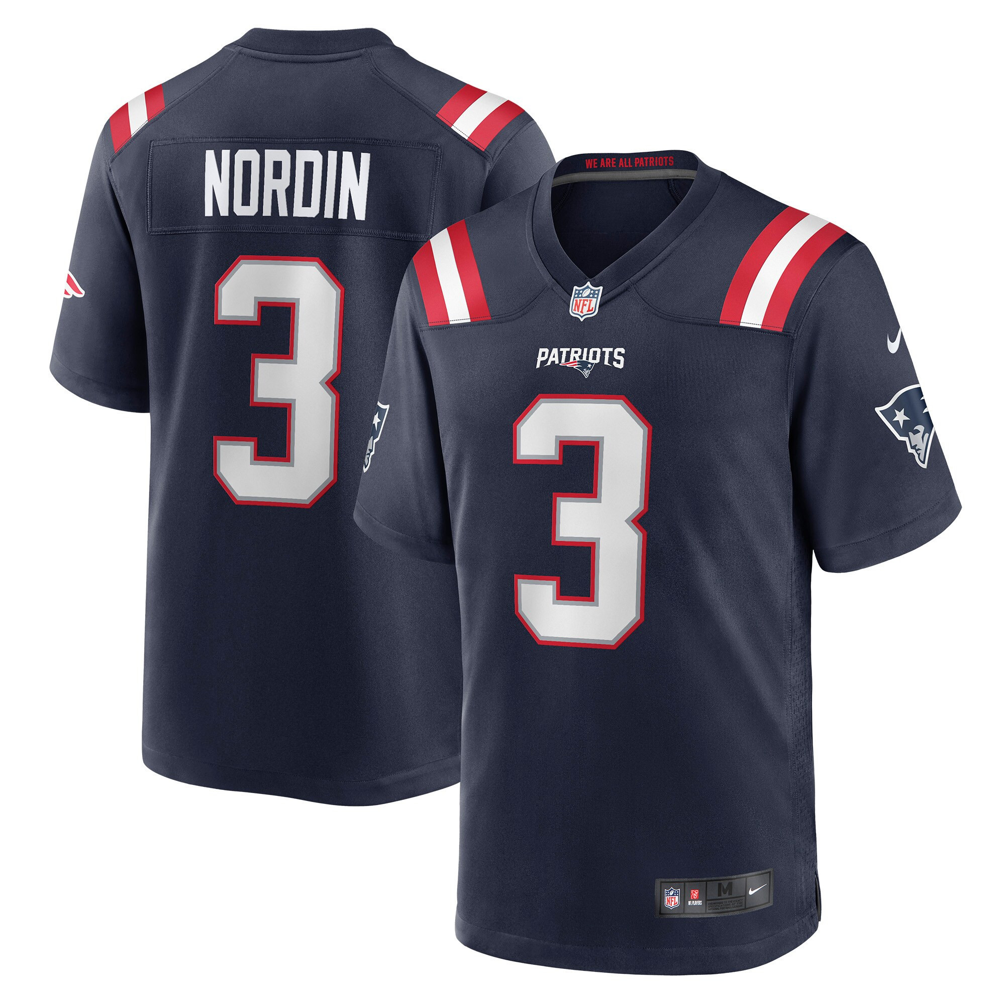 Quinn Nordin New England Patriots Game Jersey - Navy Nfl