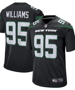 Quinnen Williams 95 New York Jets Alternate Game Player Jersey - Stealth Black