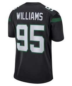Quinnen Williams 95 New York Jets Alternate Game Player Jersey - Stealth Black