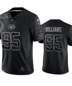 Quinnen Williams 95 New York Jets Black Reflective Limited Jersey - Men