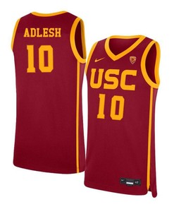 Quinton Adlesh 10 USC Trojans Elite Basketball Men Jersey - Red