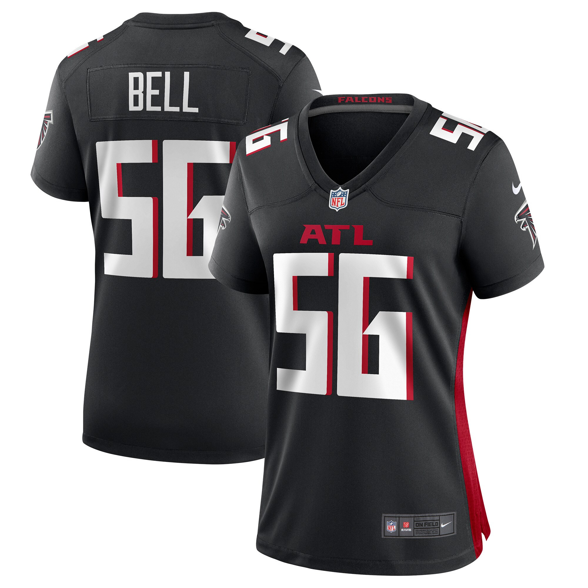 Quinton Bell Atlanta Falcons Womens Game Jersey - Black Nfl