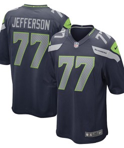Quinton Jefferson Seattle Seahawks Game Player Jersey - College Navy