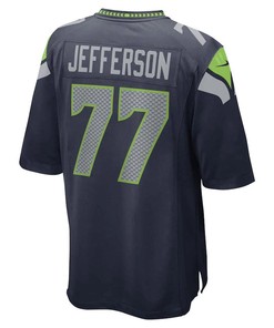Quinton Jefferson Seattle Seahawks Game Player Jersey - College Navy