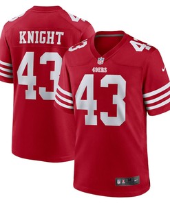 Qwuantrezz Knight San Francisco 49ers Game Player Jersey - Scarlet