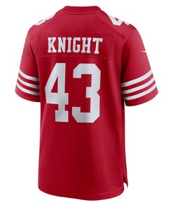 Qwuantrezz Knight San Francisco 49ers Game Player Jersey - Scarlet