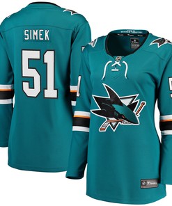 Radim Simek San Jose Sharks Fanatics Branded Womens Home Breakaway Player Jersey - Teal Nhl