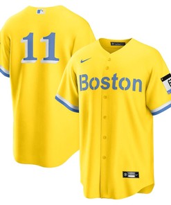 Rafael Devers 11 Boston Red Sox City Connect Jersey - Gold/Light Blue