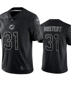 Raheem Mostert 31 Miami Dolphins Black Reflective Limited Jersey - Men