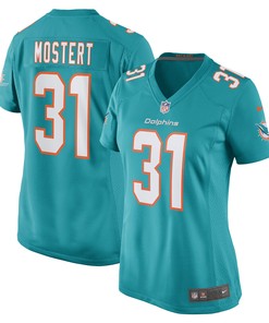 Raheem Mostert Miami Dolphins Womens Game Jersey - Aqua Nfl