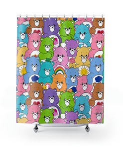Rainbow Bears Shower Curtain that is Beary Awesome 