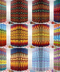 Rainbow Striped Boho Shower Curtain for Colorful Bathroom Decor