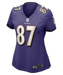 Raleigh Webb 87 Baltimore Ravens Women's Game Player Jersey - Purple