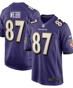 Raleigh Webb Baltimore Ravens Game Player Jersey - Purple