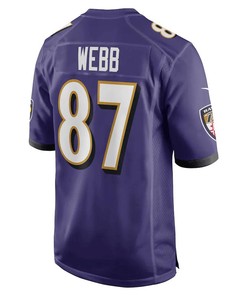 Raleigh Webb Baltimore Ravens Game Player Jersey - Purple