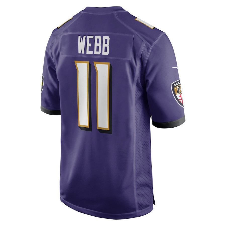 Raleigh Webb Baltimore Ravens Player Game Jersey - Purple