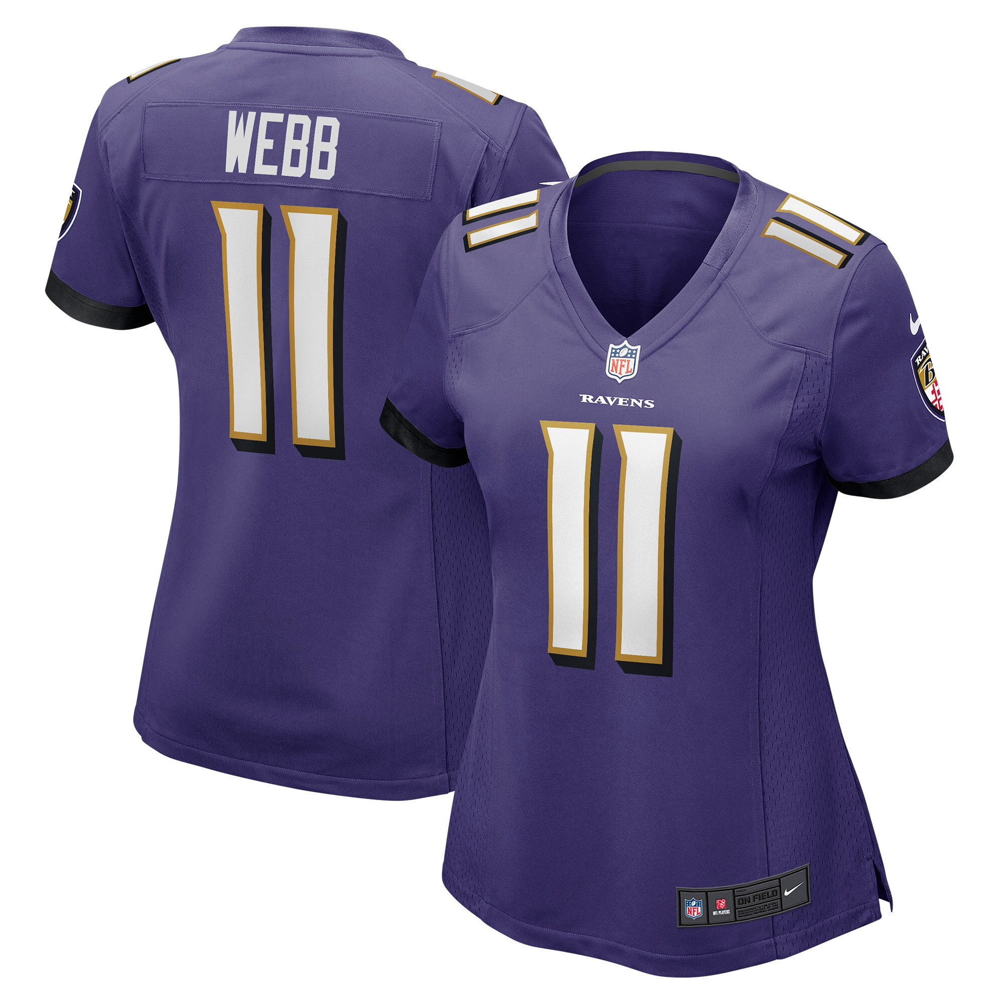 Raleigh Webb Baltimore Ravens Womens Player Game Jersey - Purple Nfl