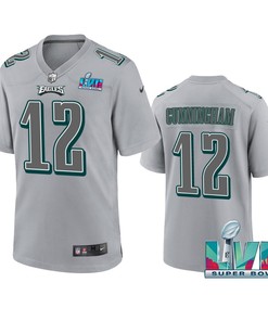Randall Cunningham 12 Philadelphia Eagles Super Bowl LVII Patch Atmosphere Fashion Game Jersey - Gray