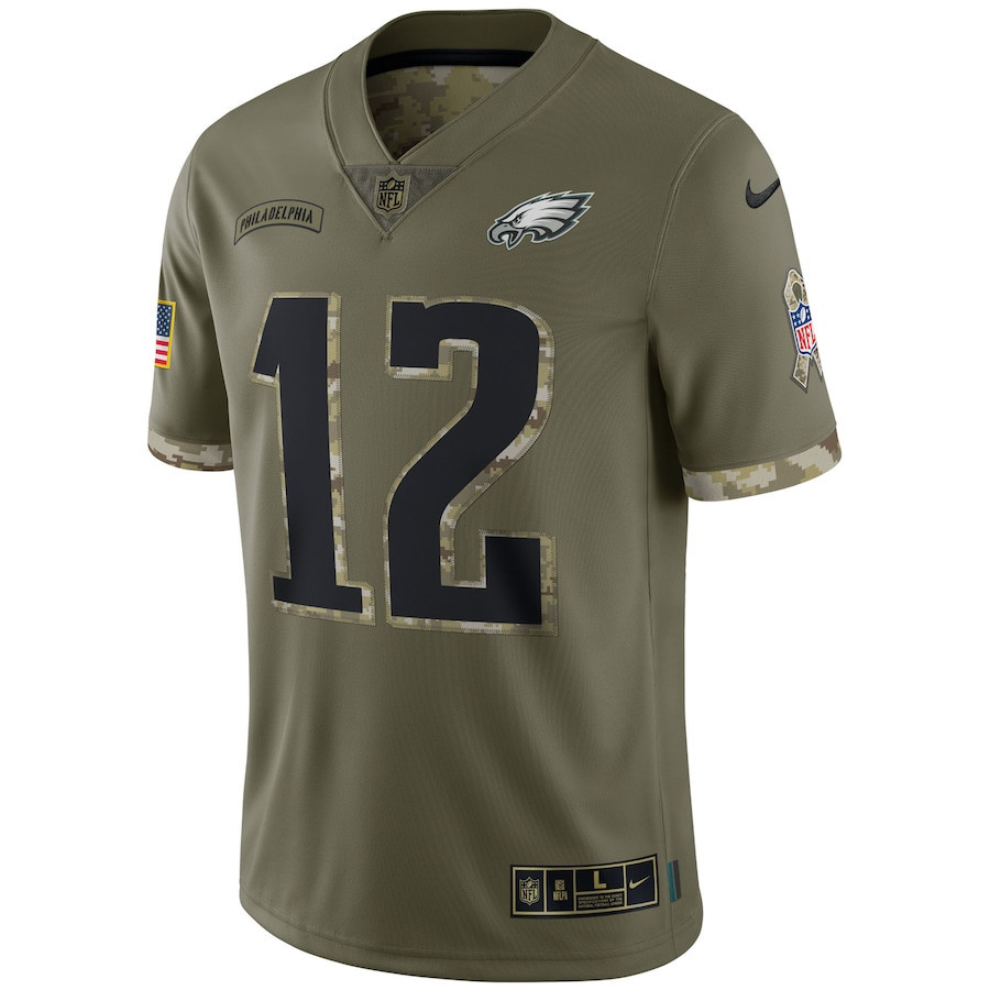 Randall Cunningham Philadelphia Eagles 2022 Salute To Service Retired Player Limited Jersey - Olive