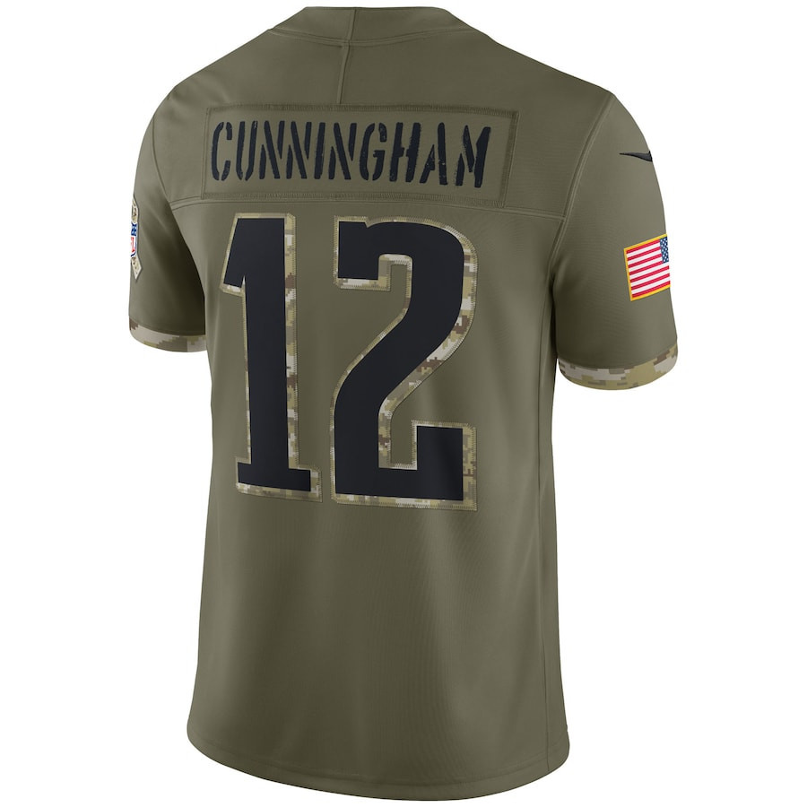 Randall Cunningham Philadelphia Eagles 2022 Salute To Service Retired Player Limited Jersey - Olive
