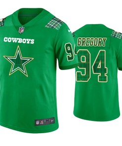 Randy Gregory Dallas Cowboys #94 Jersey St. Patricks Day Kelly Green Lucky - Men