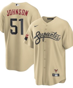 Randy Johnson 51 Jersey, Arizona Diamondbacks City Connect Player Jersey - Sand