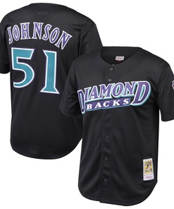 Randy Johnson Arizona Diamondbacks Mitchell & Ness Cooperstown Collection Mesh Batting Practice Jersey - Black Mlb