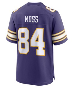 Randy Moss 24 Minnesota Vikings Classic Retired Game Men Jersey - Purple