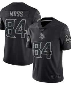 Randy Moss 84 Minnesota Vikings Retired Player RFLCTV Limited Jersey - Black