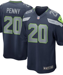 Rashaad Penny Seattle Seahawks Player Game Jersey - College Navy Nfl