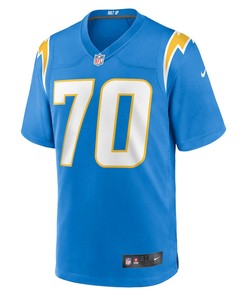 Rashawn Slater 70 Los Angeles Chargers Game Jersey - Powder Blue
