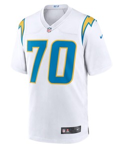 Rashawn Slater 70 Los Angeles Chargers Game Jersey - White