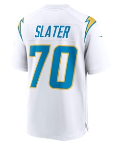 Rashawn Slater 70 Los Angeles Chargers Game Jersey - White