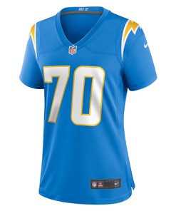 Rashawn Slater 70 Los Angeles Chargers Women's Game Jersey - Powder Blue
