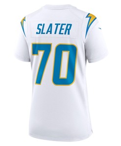Rashawn Slater 70 Los Angeles Chargers Women's Game Jersey - White