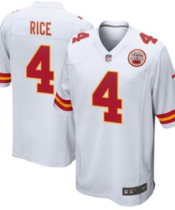 Rashee Rice 4 Kansas City Chiefs Game Jersey - Men, White